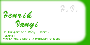 henrik vanyi business card